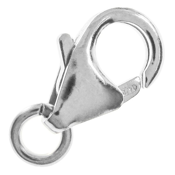 2 x Sterling Silver Oval Trigger Pear Lobster Clasp 8.3mm x 5mm