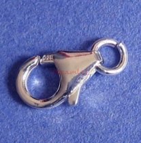 2 x Sterling Silver Oval Trigger Pear Lobster Clasp 8.3mm x 5mm