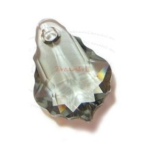 1x Swarovski 6090 Baroque Black Diamond Pendant 22mm