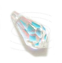 2x Swarovski Elements Crystal 6000 Teardrop Clear AB 15mm