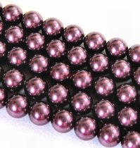 50x Swarovski Elements Crystal Pearls 5810 Round Burgundy 6mm