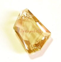 Swarovski Elements Crystal 6670 18mm Golden Shadow De-art Pendant