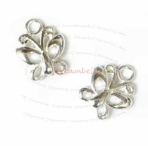 4 STERLING SILVER BUTTERFLY DANGLE CHARM PENDANT