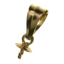 2x 14K Gold Filled Bail w/ pin 3mm cup Pearl pendant clasp slide