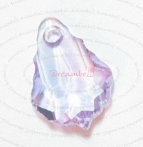 1x Swarovski Crystal 6090 Baroque Violet Pendant 22mm
