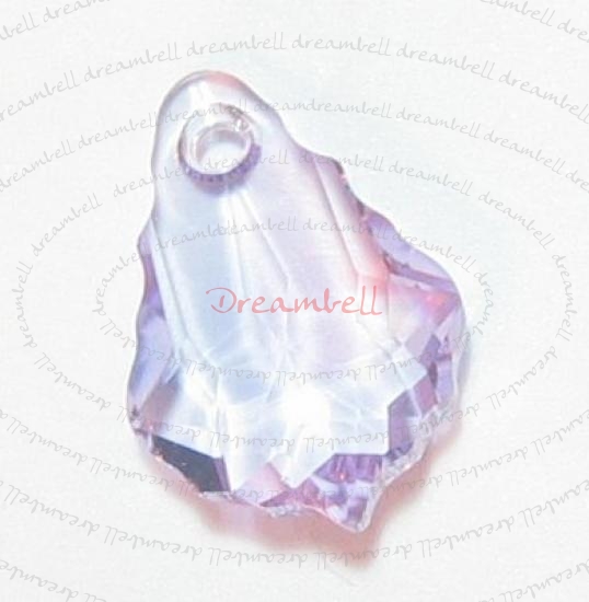 1x Swarovski Crystal 6090 Baroque Violet Pendant 22mm