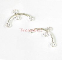 2x Sterling Silver Earring Necklace Chandelier connector 18mm