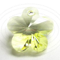 4x Swarovski Elements Crystal 6744 Flower Charm Bead 12 mm Jonquil