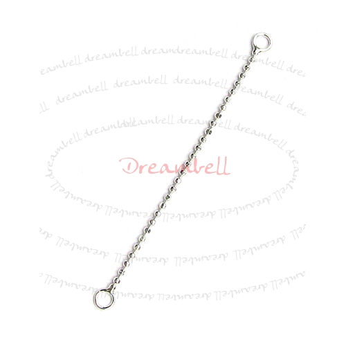 2x STERLING SILVER Bead Chain LINK Connector Closed ring 20mm