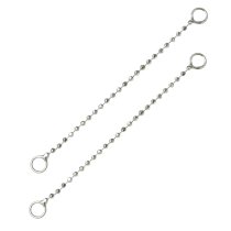 2x STERLING SILVER Bead Chain LINK Connector Closed ring 20mm