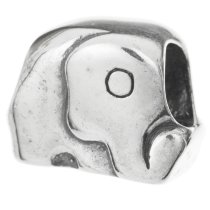 Antique Sterling silver Elephant Bead for European Charm Bracelets 12.2mm