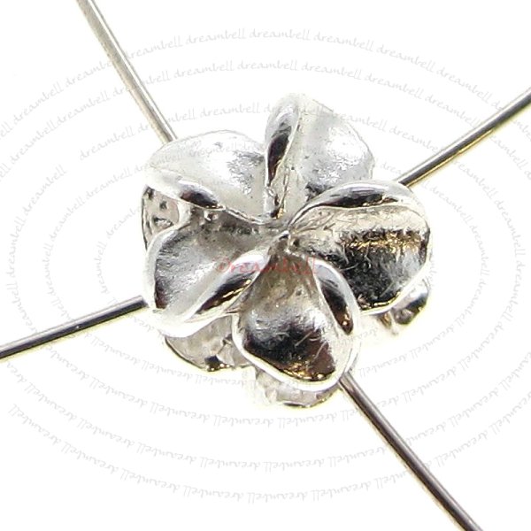 2x Sterling Silver Flower Bead Spacer Connector