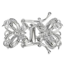 1 x Sterling Silver Butterfly 3-strand clasp 23mm