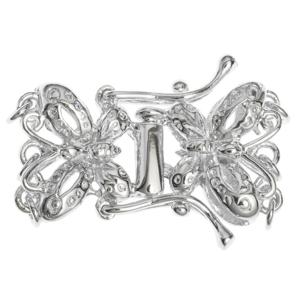 1 x Sterling Silver Butterfly 3-strand clasp 23mm