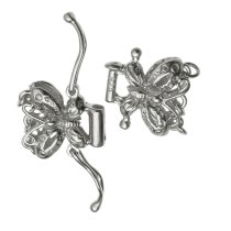 1 x Sterling Silver Butterfly 3-strand clasp 23mm