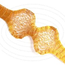 12″x ITALIAN BRASS MAGIC MESH WIRE TUBE 7mm Fluorecence Orange