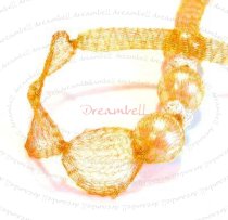 12"x ITALIAN BRASS MAGIC MESH WIRE TUBE 7mm Fluorecence Orange