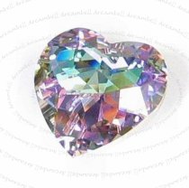 1x SWAROVSKI 6215 VITRAIL LIGHT AB HEART CRYSTAL PENDANT 18mm