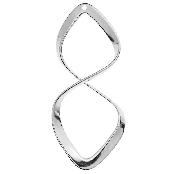 1x Sterling Silver Spiral Infinity Ring Earrings Necklace Connector