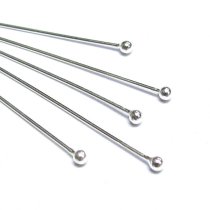 20 Sterling Silver Head pins Ball Headpins 22GA 2″