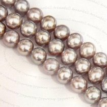 20x Metalic Lilac Round Fresh Water Pearl 5-5.5mm