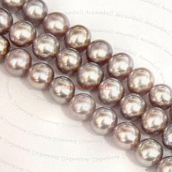 20x Metalic Lilac Round Fresh Water Pearl 5-5.5mm