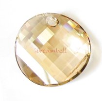 1x SWAROVSKI CRYSTAL 6621 GOLDEN SHADOW TWIST PENDANT 28mm NEW