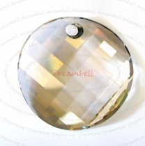 1x SWAROVSKI CRYSTAL 6621 SILVER SHADE TWIST PENDANT 28mm NEW