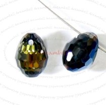 2x Swarovski Elements Crystal 6002 Tabac Disco Drop Pendant Bead 10mm NEW