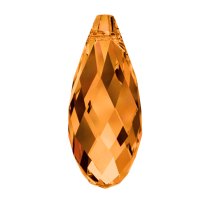 2x Swarovski Elements Crystal Teardrop Briolette 6010 Topaz 11mm