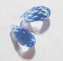 2x Swarovski Elements Crystal Teardrop Briolette 6010 Sapphire 11mm