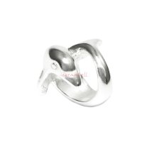 Sterling Silver CUTE DOLPHIN Bead 9mm for European Charm Bracelets