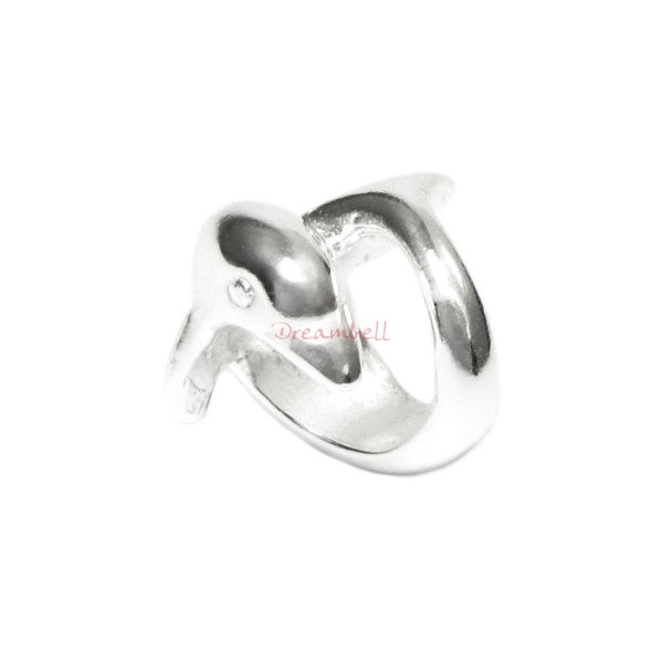Sterling Silver CUTE DOLPHIN Bead 9mm for European Charm Bracelets