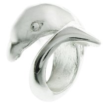 Sterling Silver CUTE DOLPHIN Bead 9mm for European Charm Bracelets