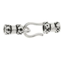 Sterling Silver End Hook & Eye For 2mm Leather Bead Cord