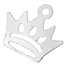 4x Sterling Silver CROWN Charm Dangle Bead 10.5mm