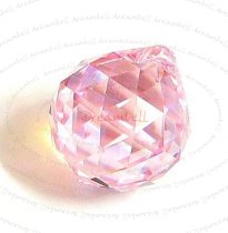1x Swarovski Elements 8558 Rosaline AB Round Ball Prism Drop Pendant 20mm