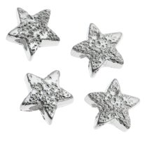 8x STERLING SILVER STARDUST LITTLE TWINKLE STAR BEAD CONNECTOR SPACER 5MM