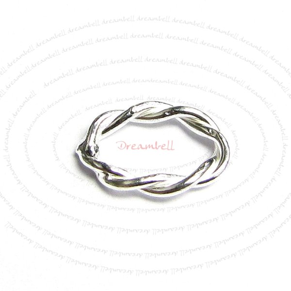 10x Sterling Silver Closed Oval Twist Jump ring 10.6mm x 7.5mm