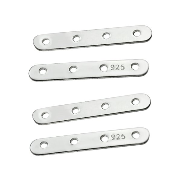 4 Sterling Silver Separator Spacer 5mm Bead 4-strand