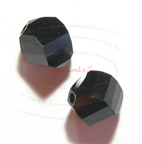 12x Swarovski 5020 Jet Black Helix Crystal Elements 6mm