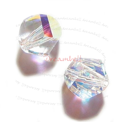 12x Swarovski Elements 5020 Clear AB Helix Crystal Elements 6mm