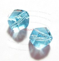 12x Swarovski 5020 Aquamarine Helix Crystal Elements 6mm