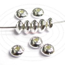 10 Sterling Silver Saucer Seamless bead spacer 5mm x 2.5mm