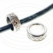 2x Sterling Silver Rondelle Round Bead for European Charm Bracelets