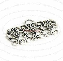2x BALI STERLING SILVER MULTI 7 STRAND LINK BEADS CONNECTOR 27mm