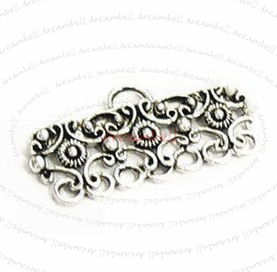 2x BALI STERLING SILVER MULTI 7 STRAND LINK BEADS CONNECTOR 27mm