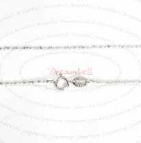1x Sterling silver Twisted Disco Chain Necklace 0.93mm w/ spring ring 16″
