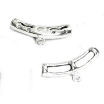 1x Sterling Silver Bail Pendant Connector Dangle Slide 2mm Leather Cord