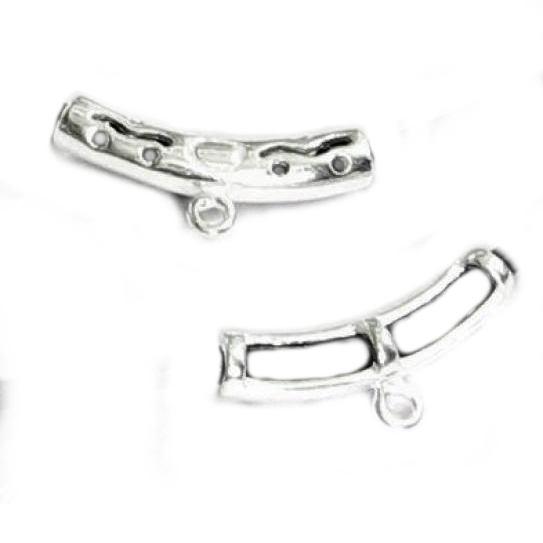 1x Sterling Silver Bail Pendant Connector Dangle Slide 2mm Leather Cord